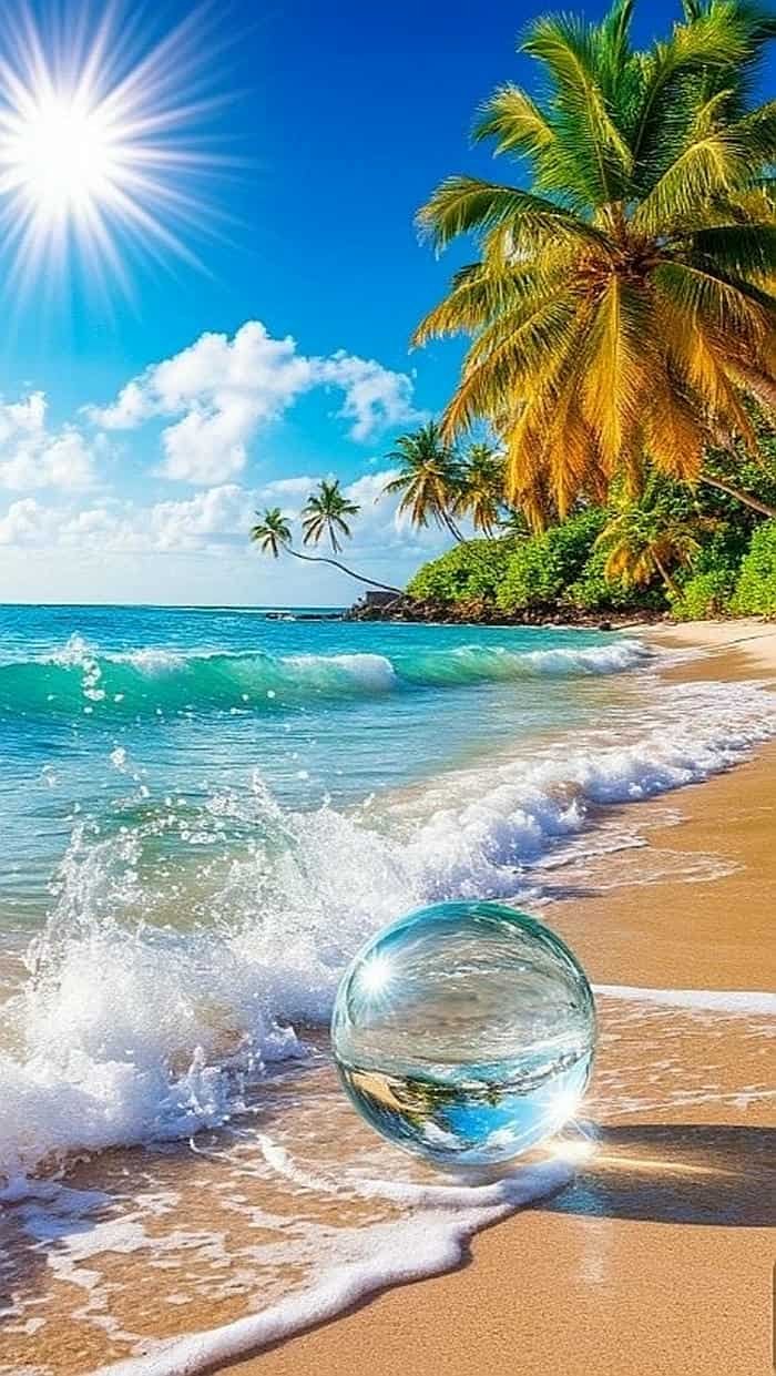 Hình ảnh nền bãi biển nhiệt đới yên