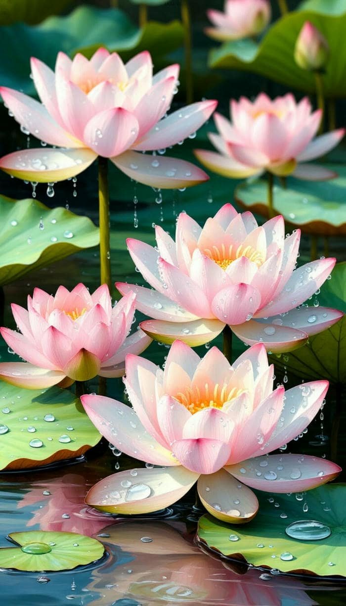 Hình ảnh nền hoa sen đẹp trang trọng