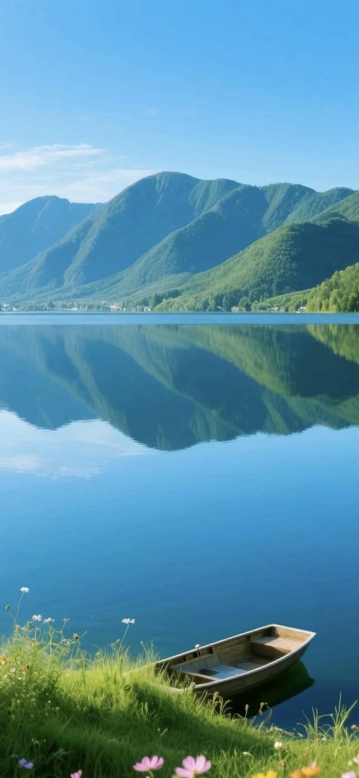 Hình ảnh nền mặt hồ yên bình đẹp