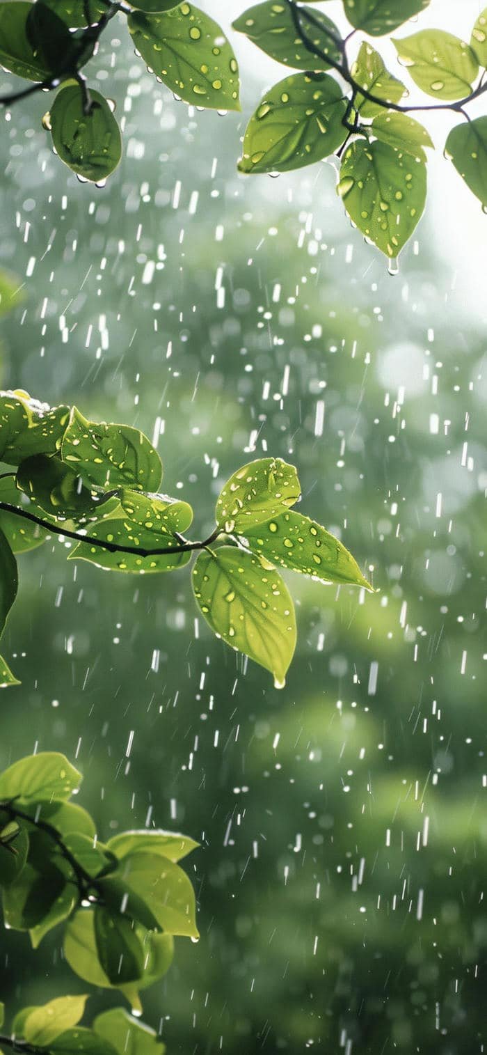 Hình ảnh nền mưa lãng mạn yên bình