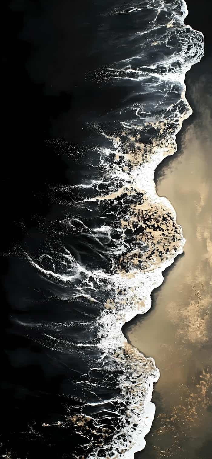 Hình ảnh nền tối sang trọng sóng biển