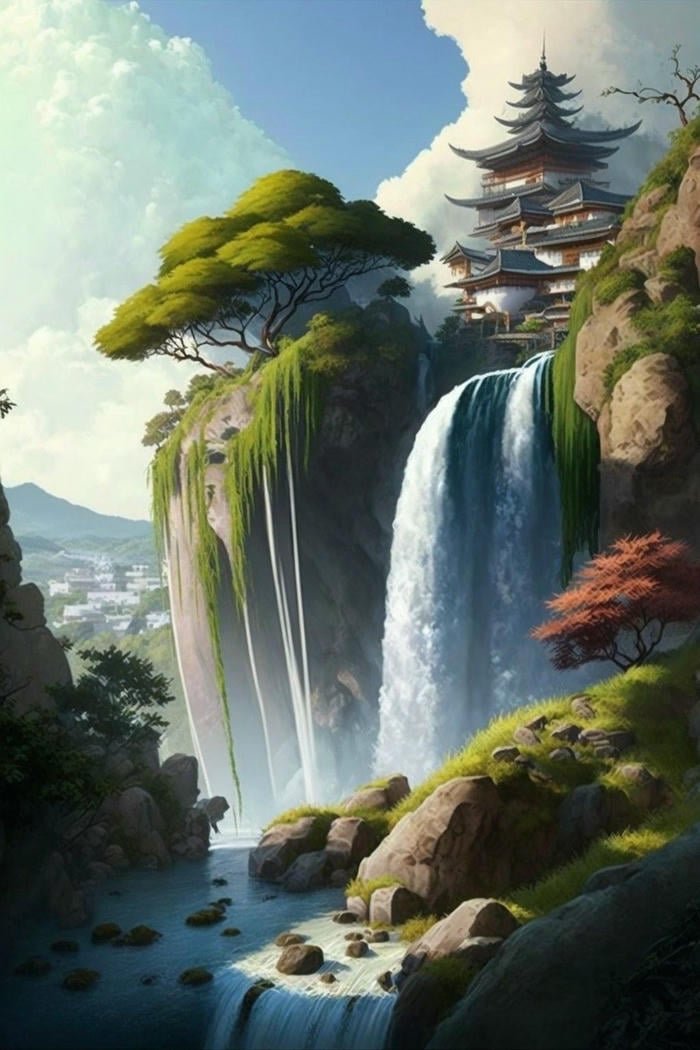 Hình ảnh phong thủy núi non bền bỉ