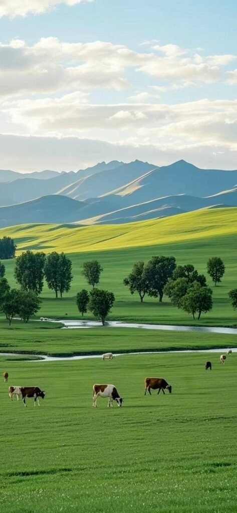 Hình ảnh thảo nguyên xanh thanh mát