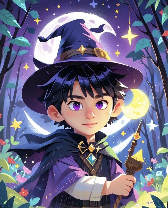 Hình anime cậu bé phép thuật cực sinh động