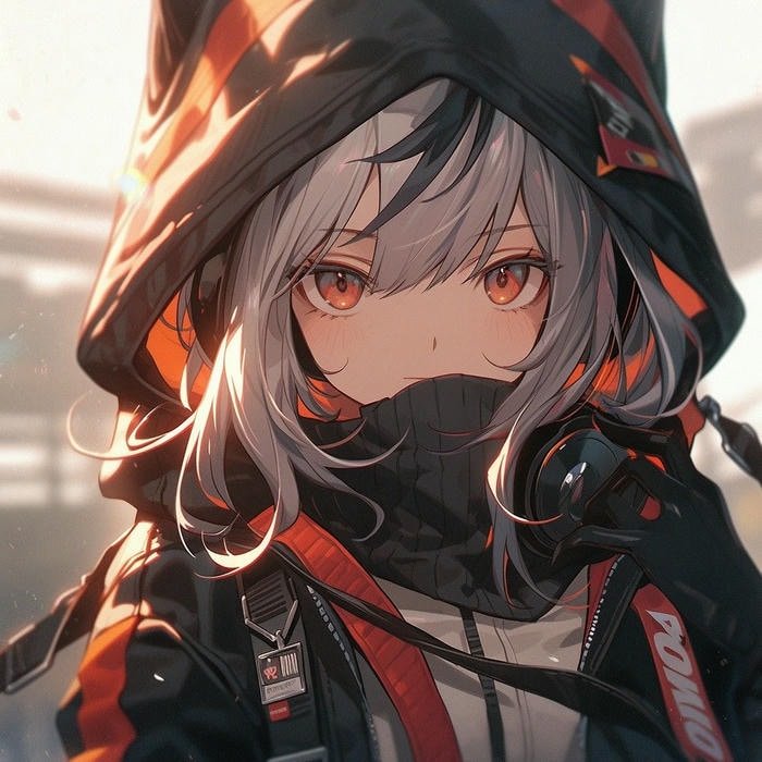 Hình anime cyberpunk cực đáng yêu