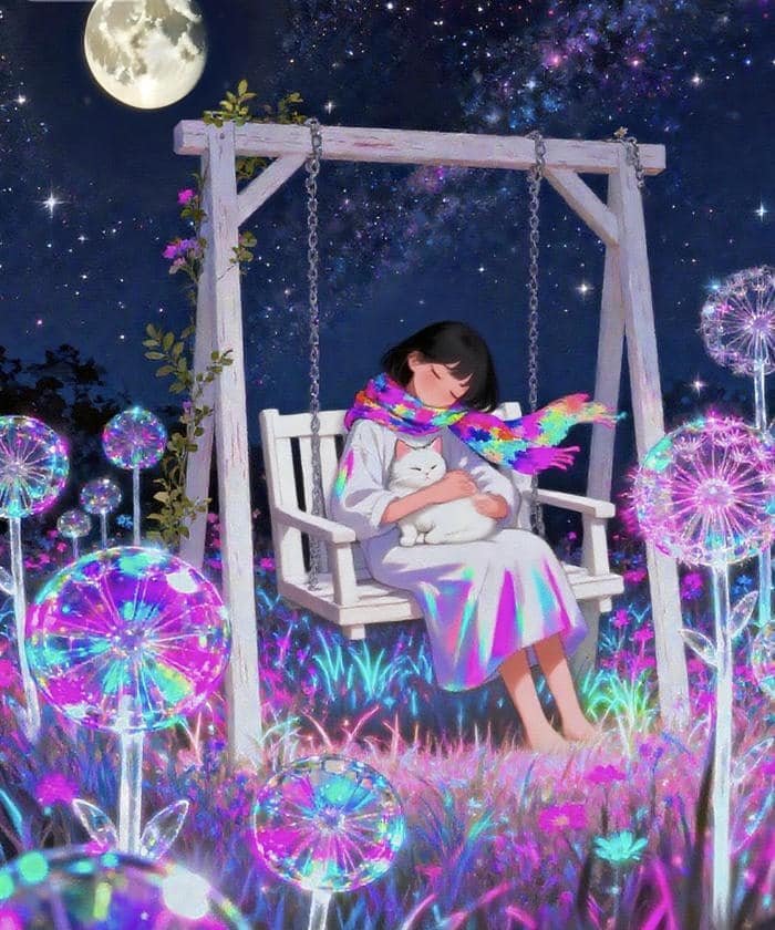 Hình anime fantasy không gian ảo