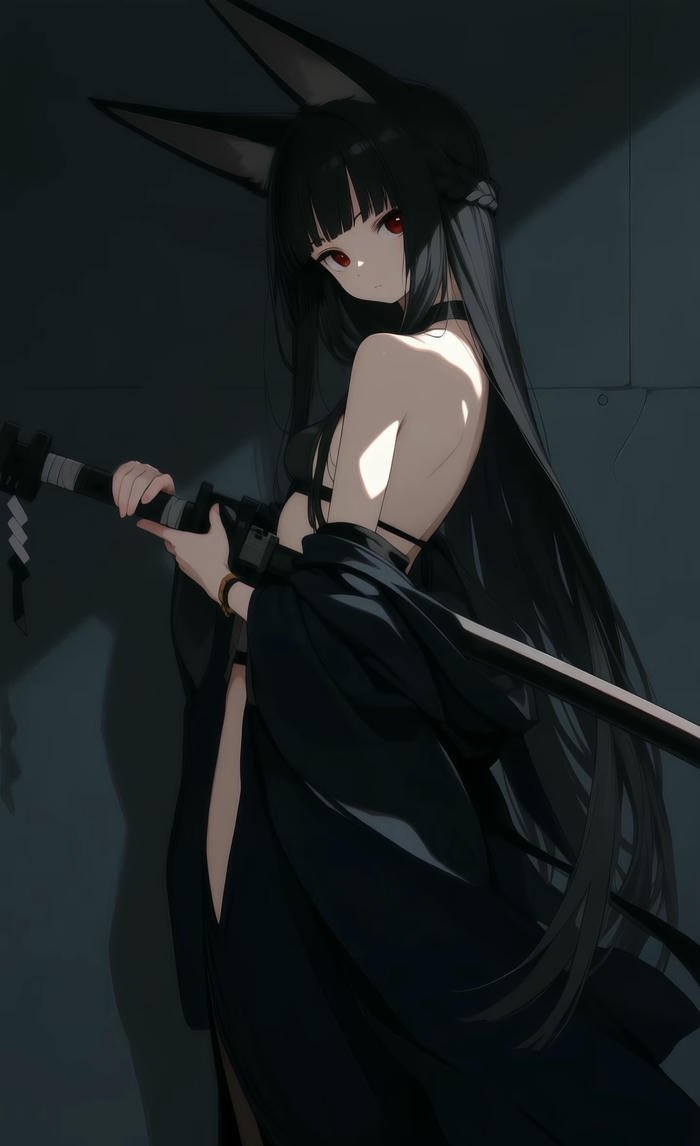 Hình anime nữ kiếm sĩ lạnh lùng cực cá tính