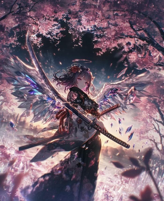 Hình anime nữ kiếm sĩ lạnh lùng đậm khí phách