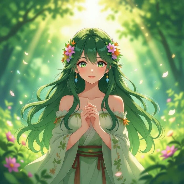 Hình anime thần rừng thiên nhiên