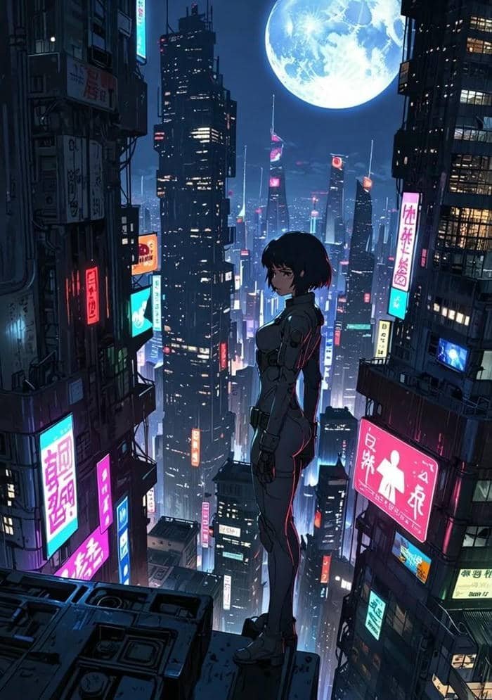 Hình anime thế giới tương lai đẹp huyền ảo