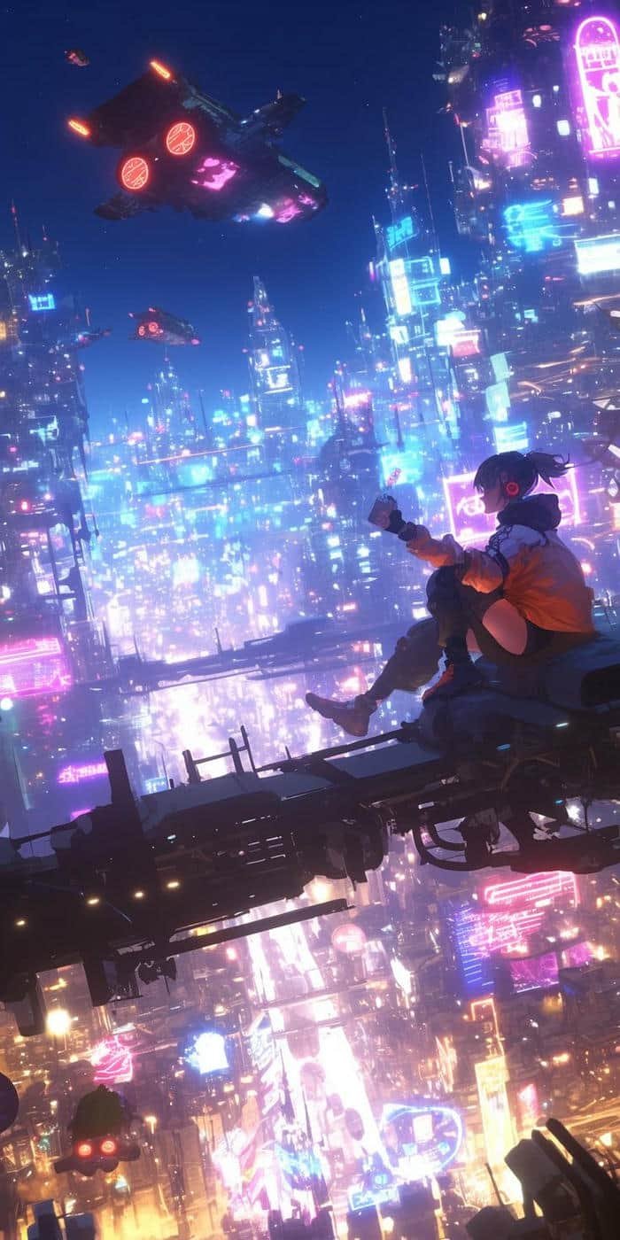 Hình anime thế giới tương lai đẹp nhất lung linh