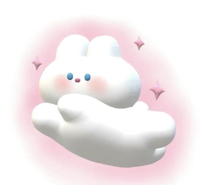 Hình avatar 3D dễ thương tông hồng dịu