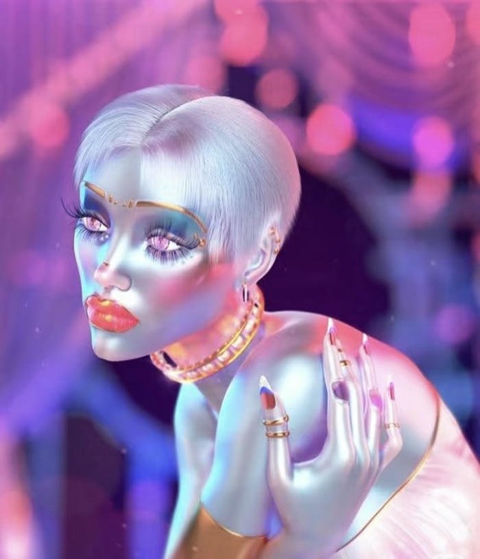 Hình avatar 3D siêu ngầu ánh sáng gắt