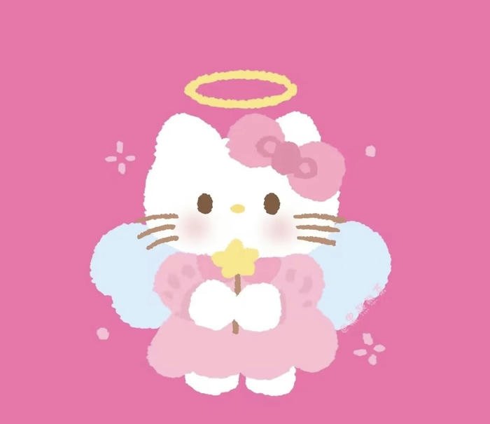 Hình avatar hello kitty dễ thương màu pastel