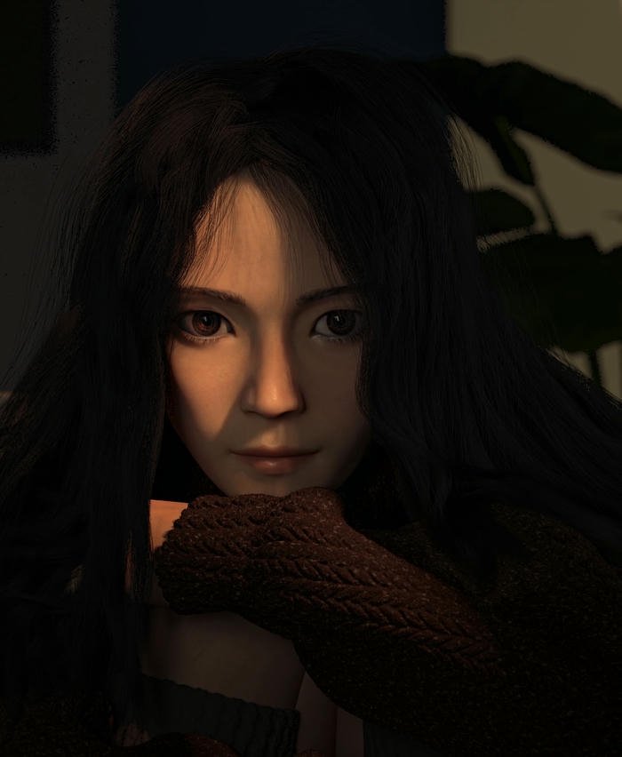 Hình avatar mặt người nghệ thuật bố cục độc