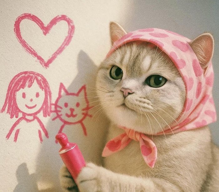 Hình avatar mèo mặt tròn cute