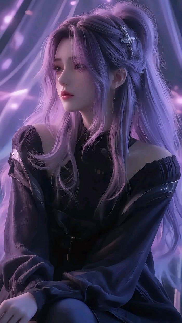 Hình avatar tím huyền bí đẹp