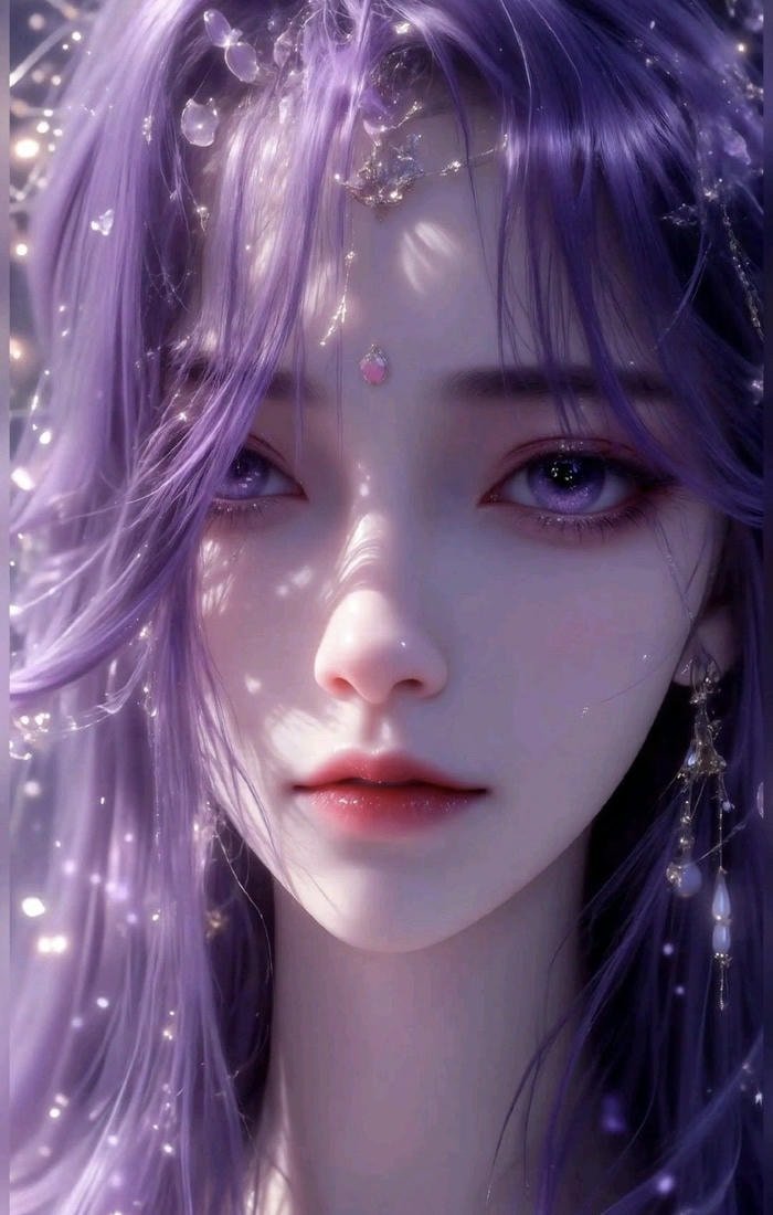 Hình avatar tím huyền bí tinh giản