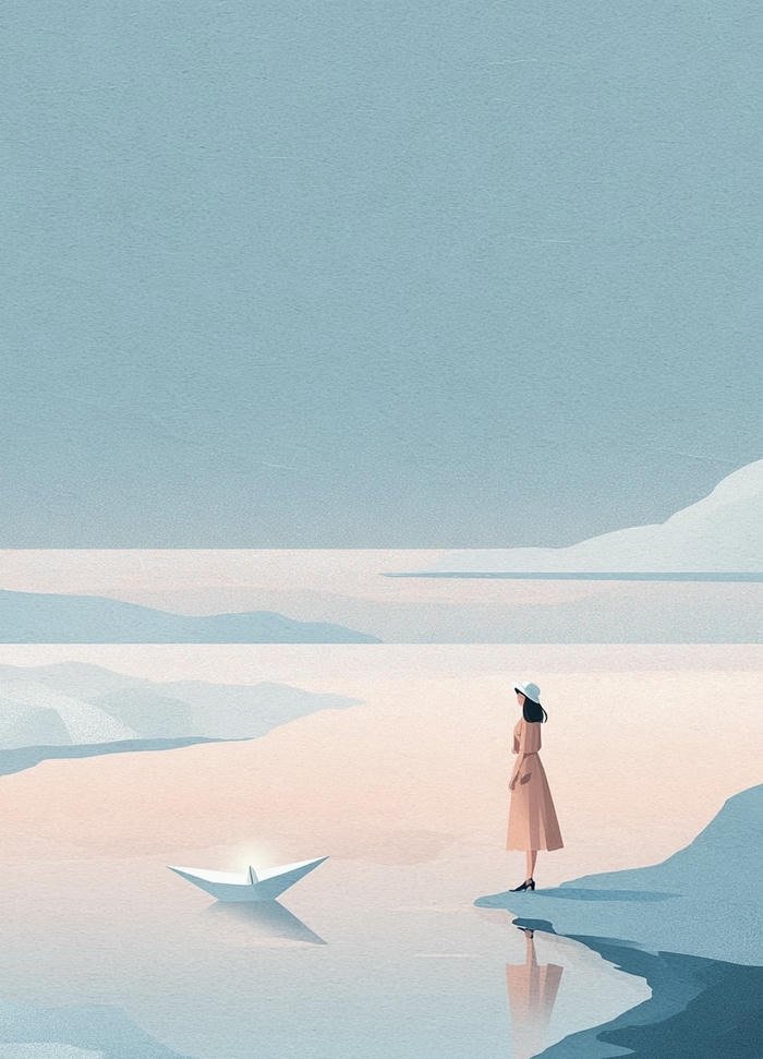 Hình avatar tối giản một màu nhẹ mắt