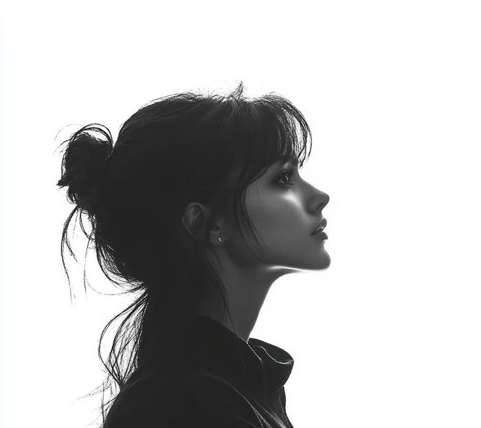 Hình avatar trắng đen tối giản siêu đẹp