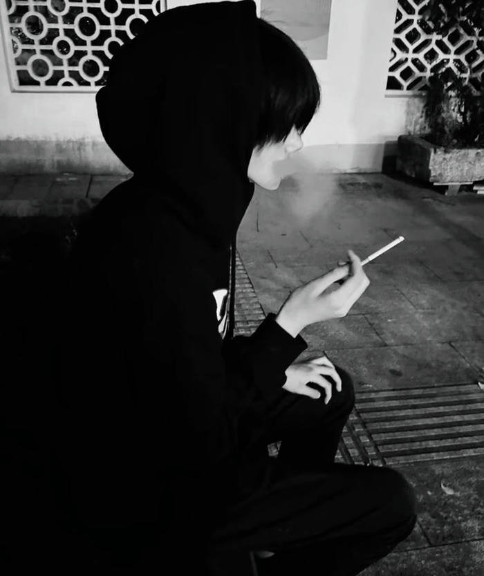 Hình avatar trắng đen tối giản tinh tế