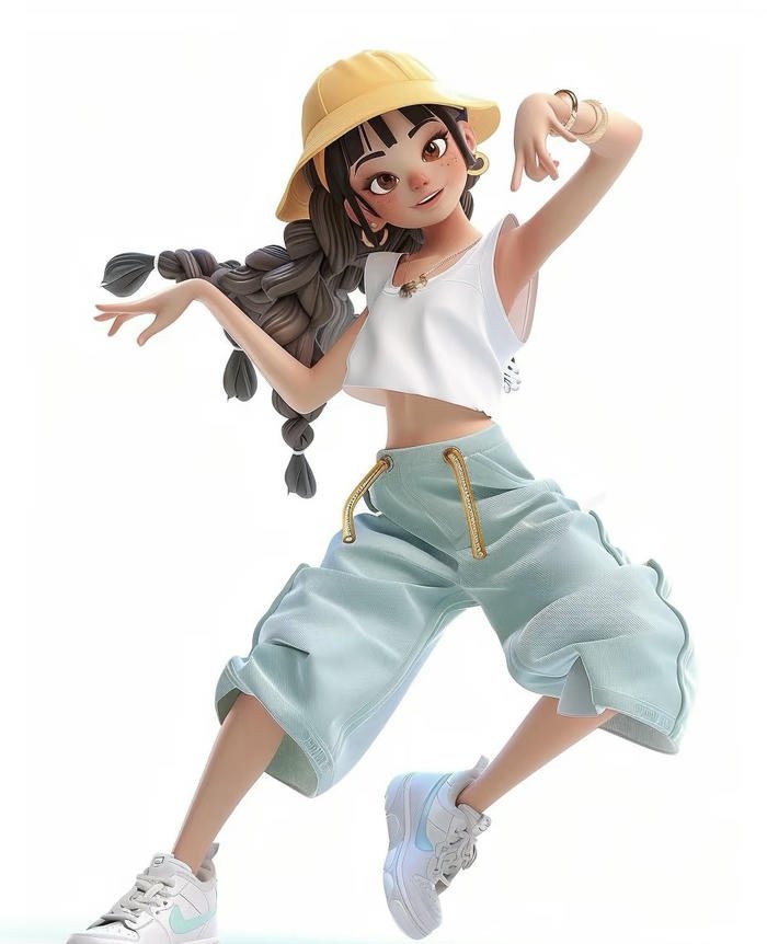 Hình đại diện 3D siêu ngầu tạo khối gọn