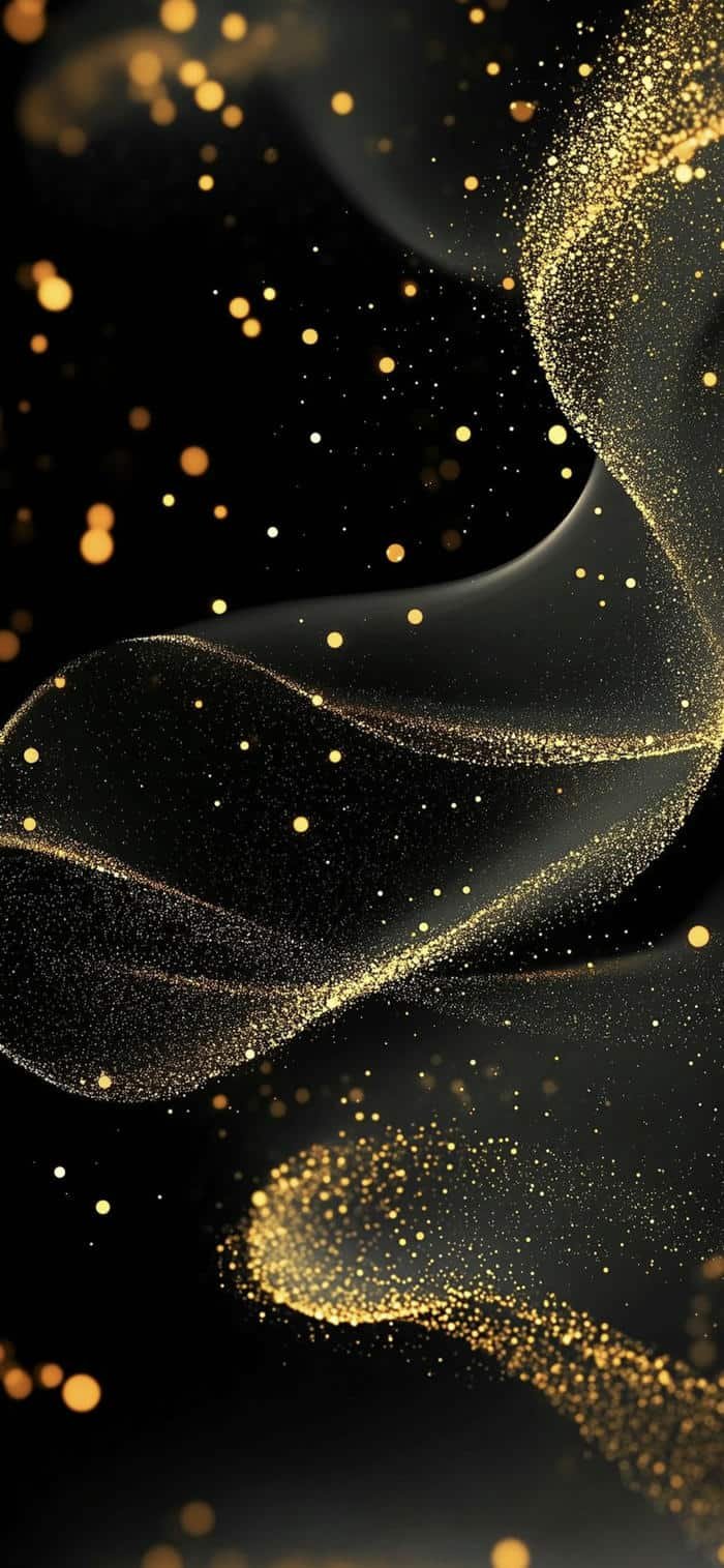 Hình đen vàng sang trọng ánh kim lấp lánh