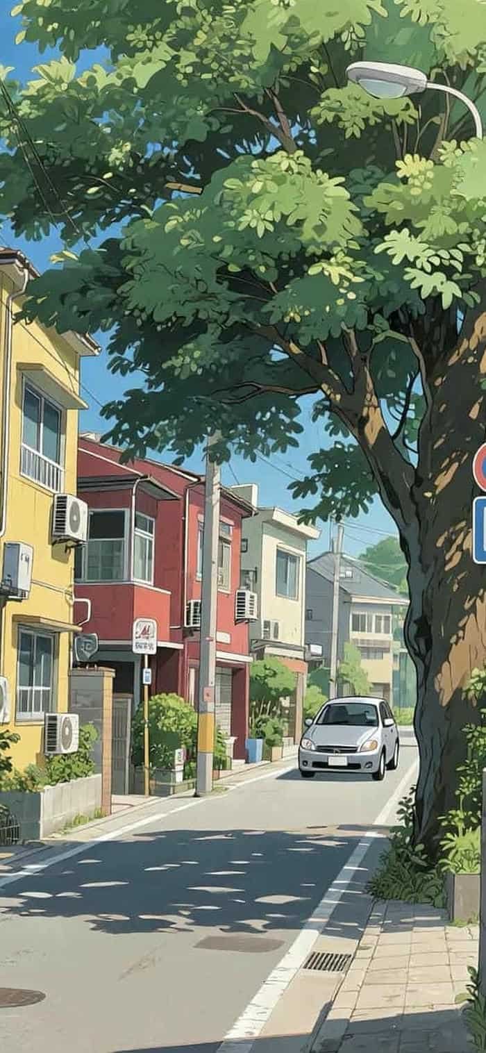 Hình nền đường phố Nhật Bản đẹp sắc màu