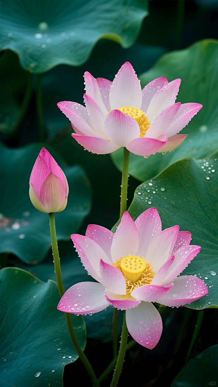 Hình nền hoa sen đẹp giữa hồ