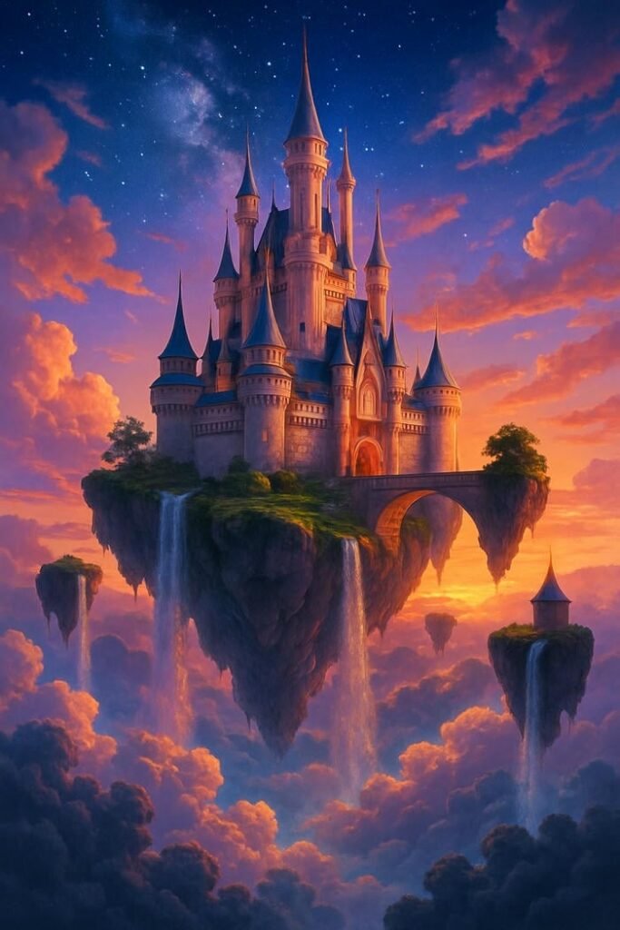 Hình nền lâu đài cổ tích ngập tràn phép màu