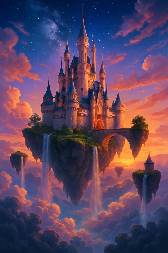 Hình nền lâu đài cổ tích ngập tràn phép màu