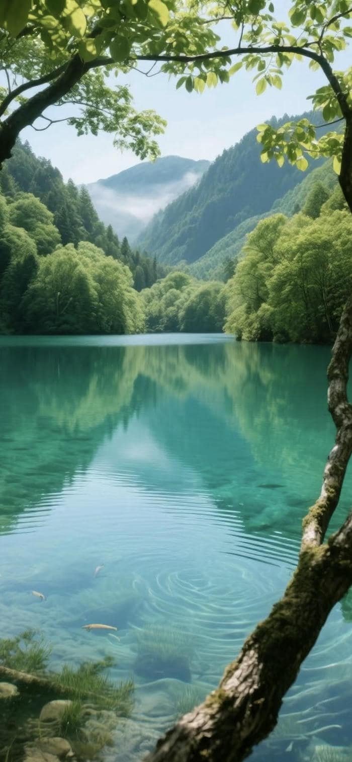 Hình nền mặt hồ yên bình im ắng