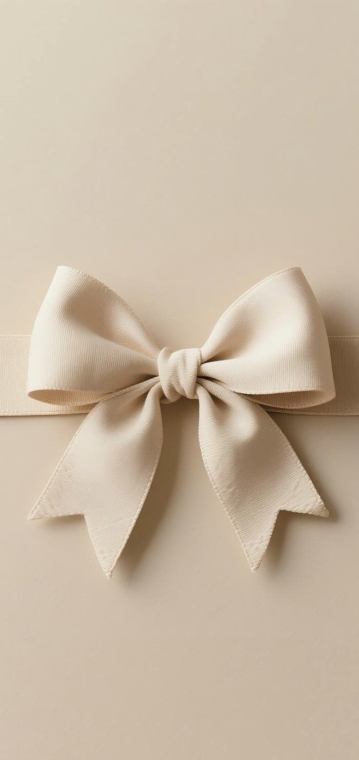 Hình nền màu nude cái nơ nhẹ nhàng tinh tế