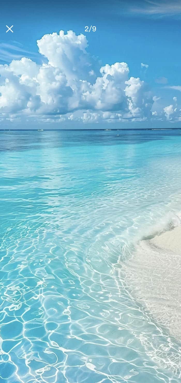 Hình nền màu xanh ngọc của biển