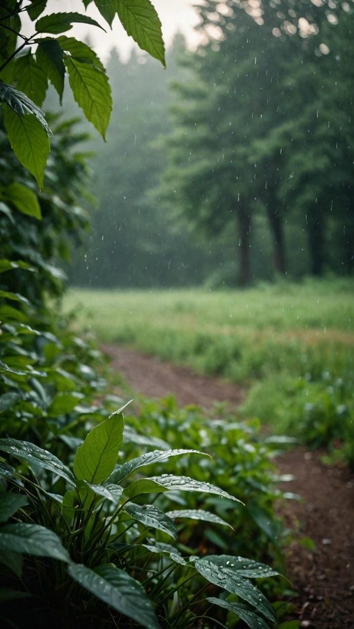 Hình nền mưa lãng mạn giàu cảm xúc