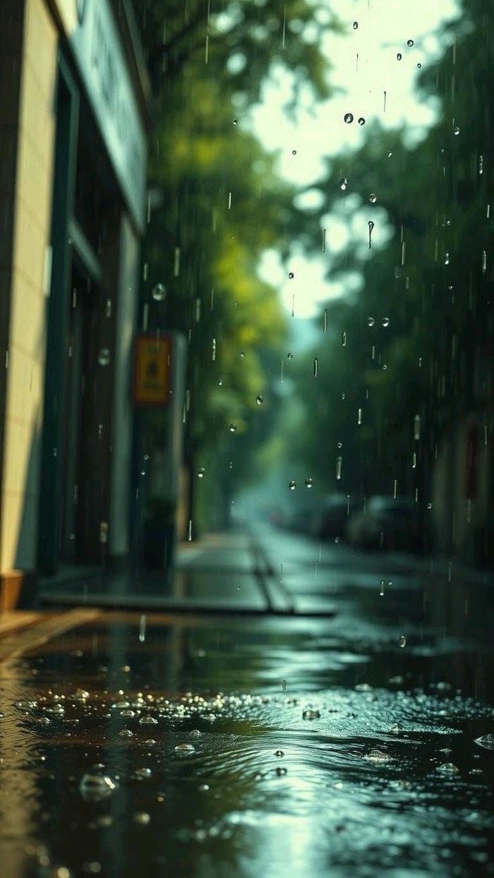 Hình nền mưa lãng mạn nhẹ mắt