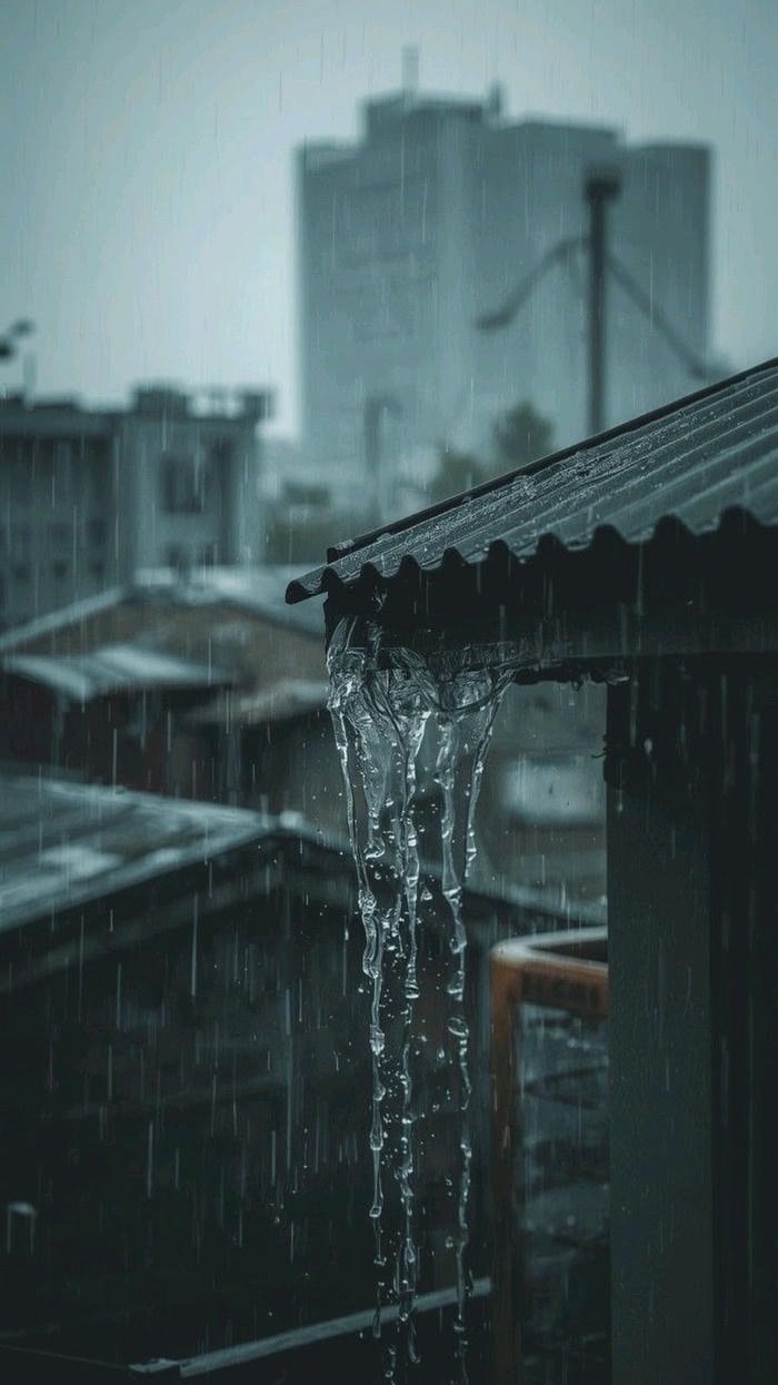 Hình nền mưa lãng mạn nhưng buồn