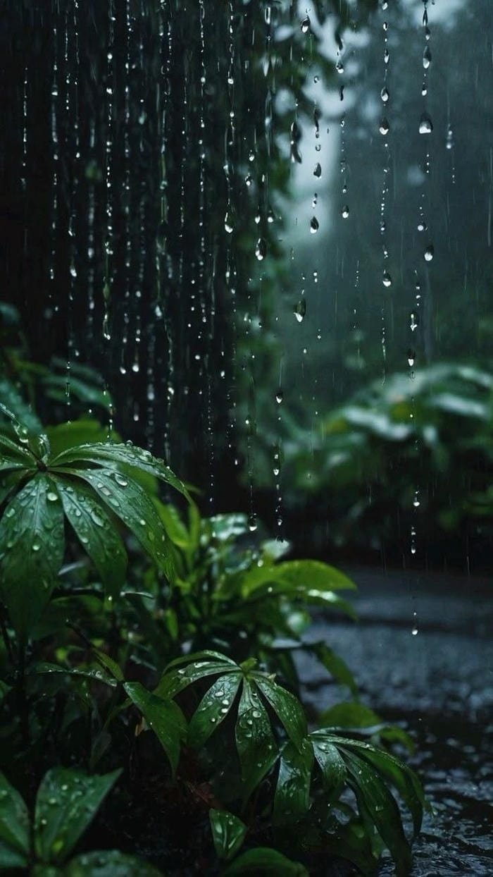 Hình nền mưa lãng mạn thư giãn