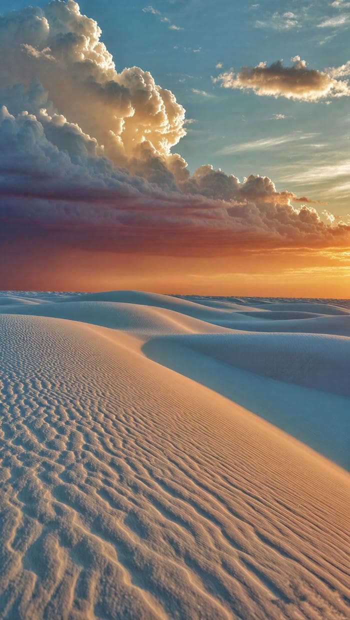 Hình nền sa mạc hoang vu bầu trời rộng