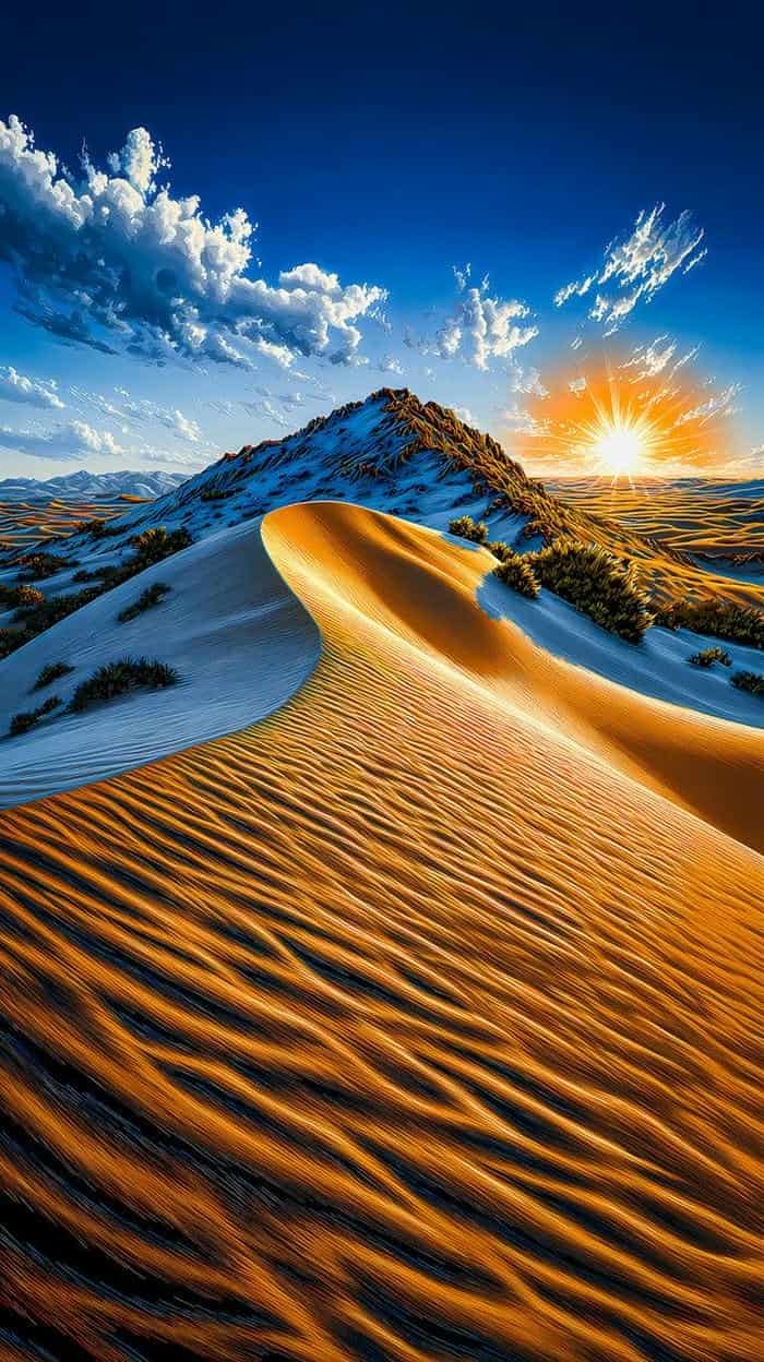 Hình nền sa mạc hoang vu khô cằn