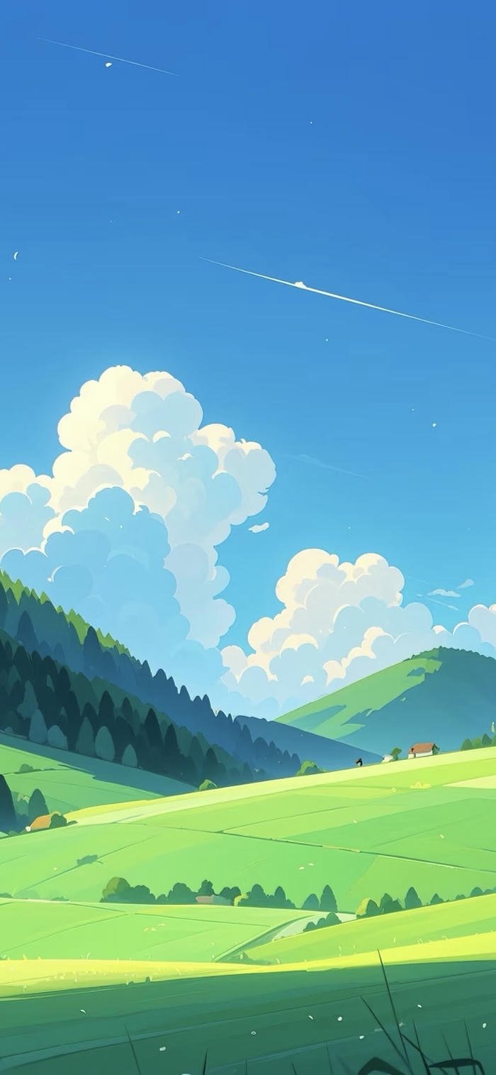 Hình nền thảo nguyên xanh mộc mạc