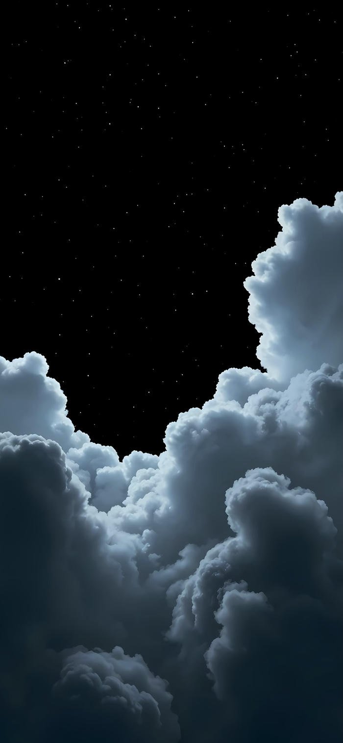Hình nền tối sang trọng mây trắng