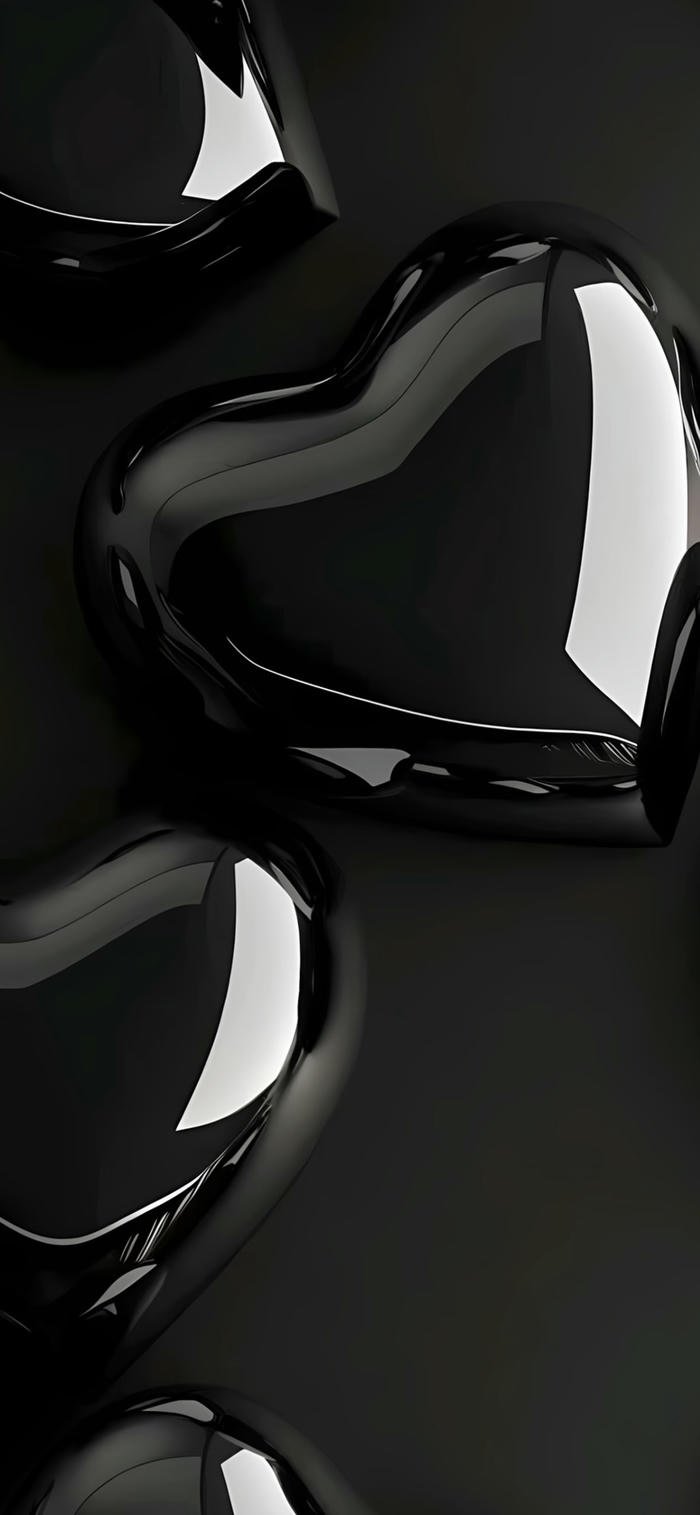 Hình nền tối sang trọng nhiều trái tim