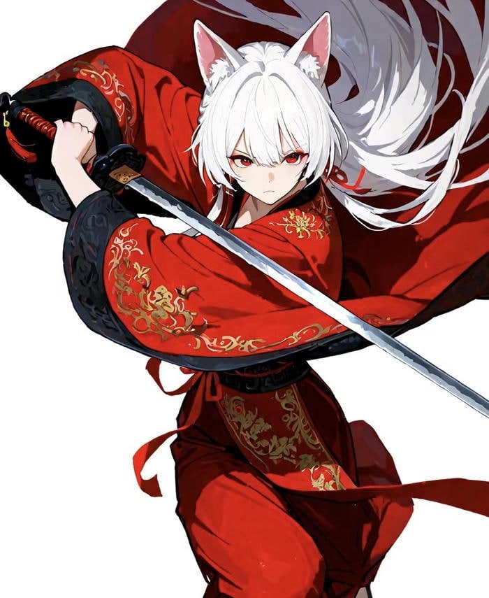 Hình nữ kiếm sĩ lạnh lùng cuốn hút