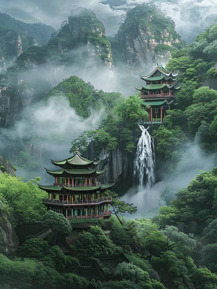 Hình núi non phong thủy trấn trạch