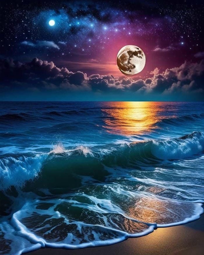 Hình phong thủy trăng tròn đủ đầy