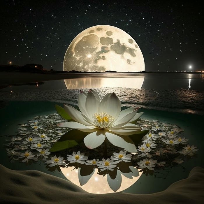 Hình phong thủy trăng tròn may mắn