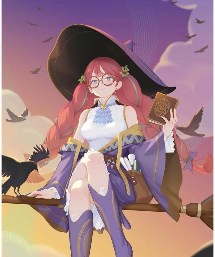 Hình phù thủy dễ thương đáng yêu vô cùng