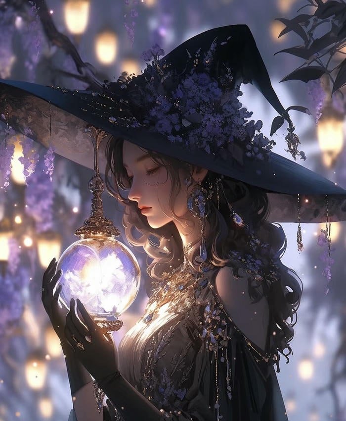 Hình phù thủy dễ thương rất thu hút