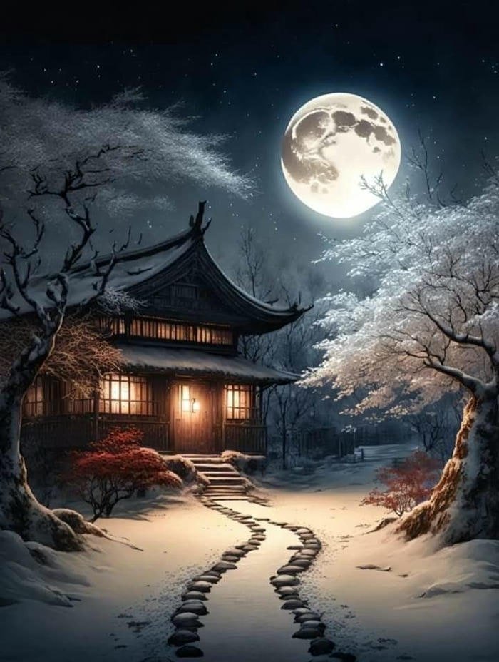 Hình trăng tròn phong thủy viên mãn